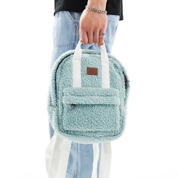 Vans Handbags - Vans Low Key Mini Backpack in Blue and Off-White